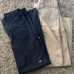 Dickies Reinforced Knee Boys Pants- set of 2 Black and Tan $20
